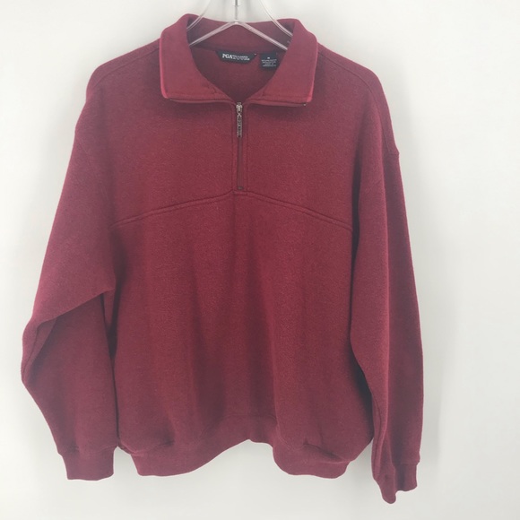 Burgundy PGA Tour Half-zip pullover Men’s M - Picture 1 of 8